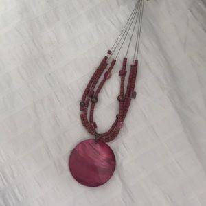 Burgundy necklace